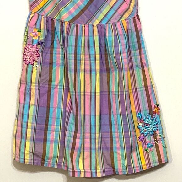 Flapdoodles | Multicolored Girls Striped Summer Sleeveless Casual Tank Dress - Picture 5 of 11